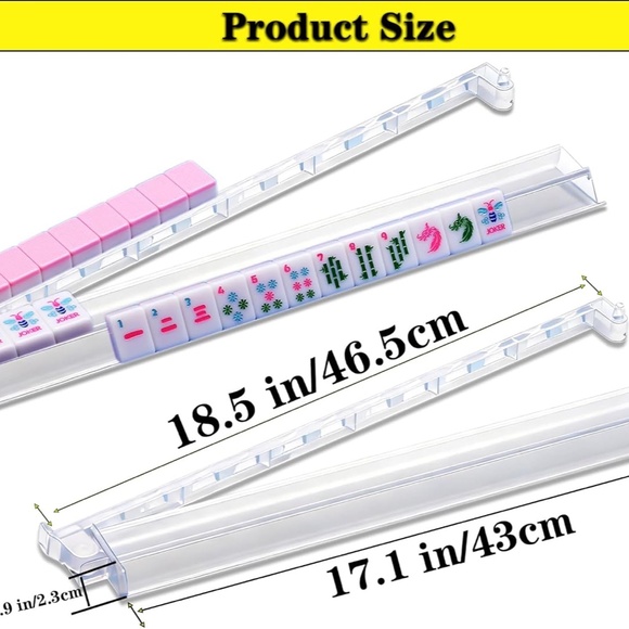 Set of 4 Mahjong Racks with Pushers and Storage Bag - Picture 3 of 4